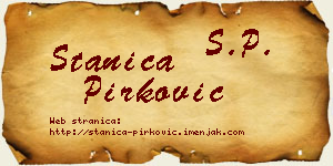 Stanica Pirković vizit kartica